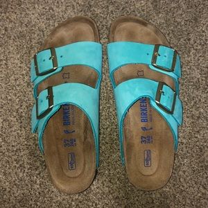 Teal Birkenstocks